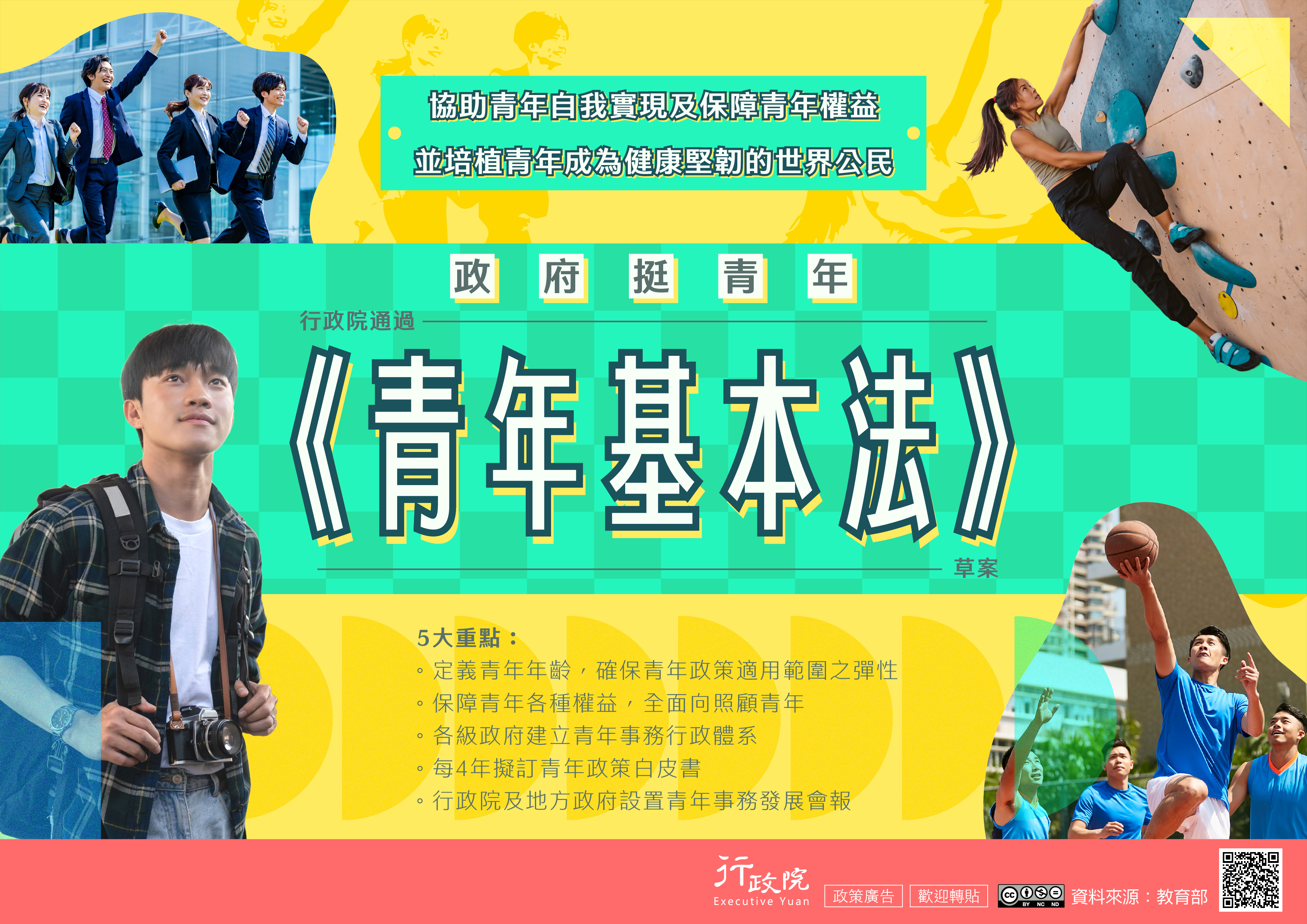 政府挺青年，行政院通過青年基本法草案